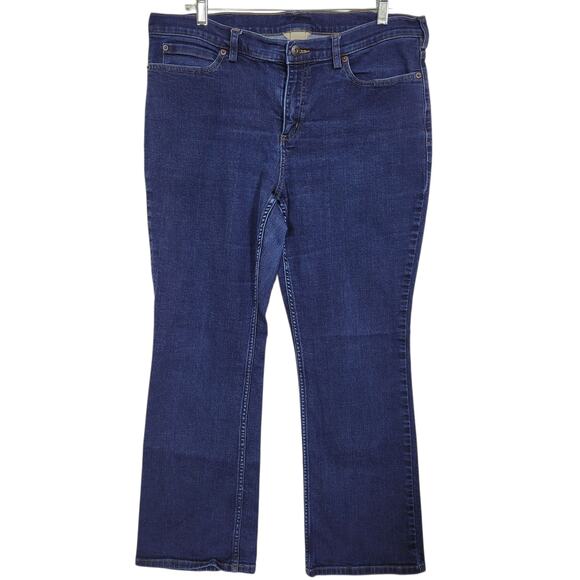 Duluth Trading Co Denim - Duluth Trading Co. Casual Blue Dark Wash Denim Jeans Bootcut Sze 16